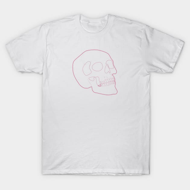 Neon Skull Pink T-Shirt by Karlie Designs